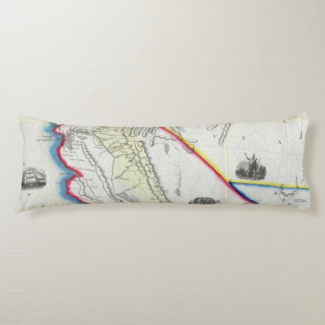 Map of California Body Cushion (Front)