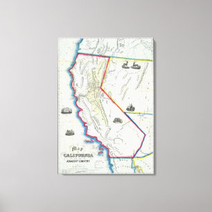 Map of California Canvas Print