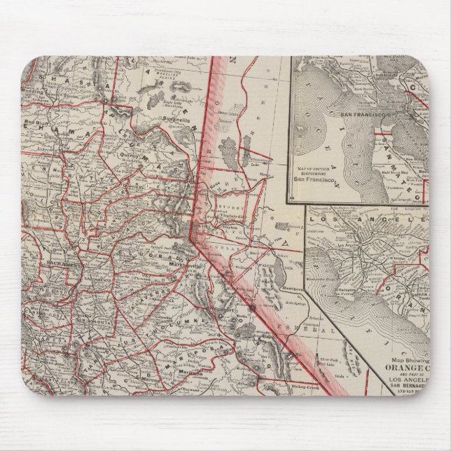 Map of California Mouse Mat (Front)