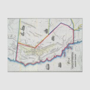 Map of California Tissue Paper