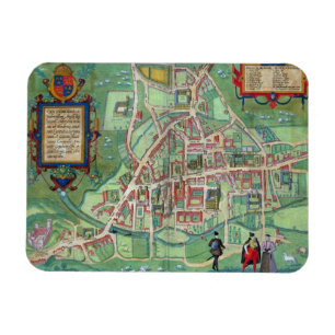 Map of Cambridge, from 'Civitates Orbis Terrarum' Magnet