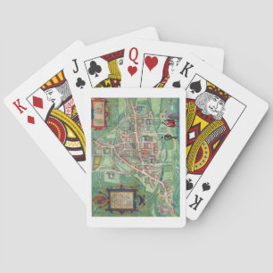 Map of Cambridge, from 'Civitates Orbis Terrarum' Playing Cards