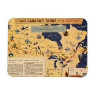 Map of Canada - Canada's Parks Magnet