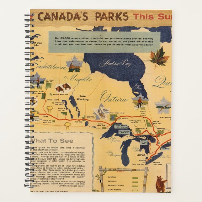 Map of Canada - Canada's Parks Planner (Front)