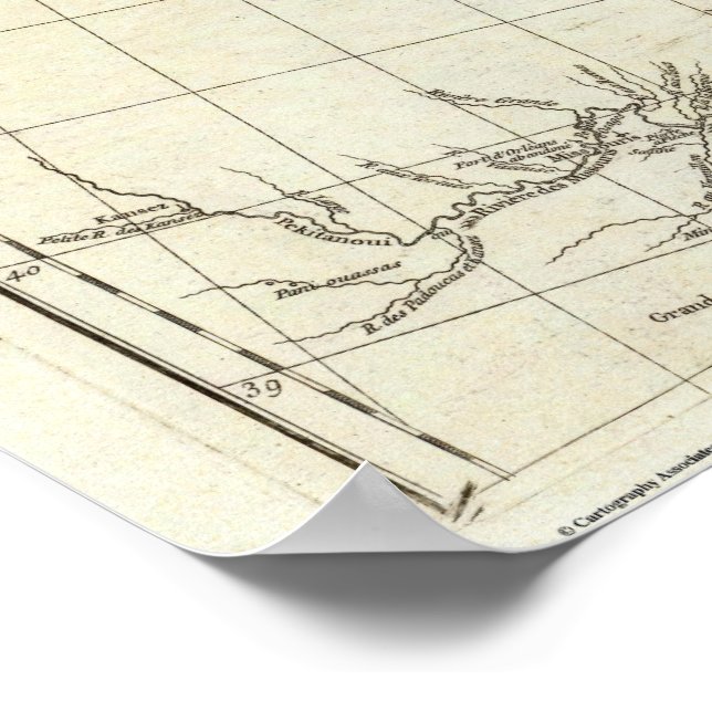 Map of Canada featuring Native American Villages Poster (Corner)