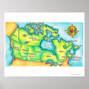 Map of Canada Poster