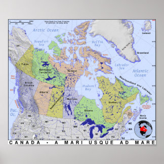 Map of Canada Poster