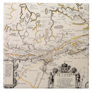 Map of Canada Tile