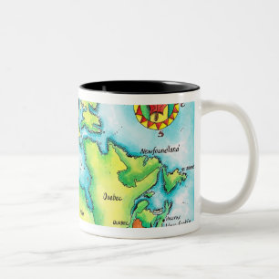 Map of Canada Two-Tone Coffee Mug