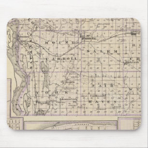 Map of Carroll County, Mt Carroll Mouse Mat