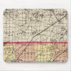 Map of Cass County, Michigan Mouse Mat