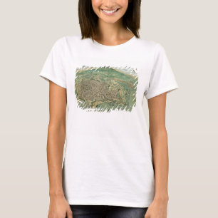 Map of Catania, from 'Civitates Orbis Terrarum' by T-Shirt