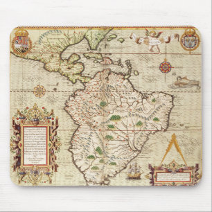 Map of Central and South America Mouse Mat