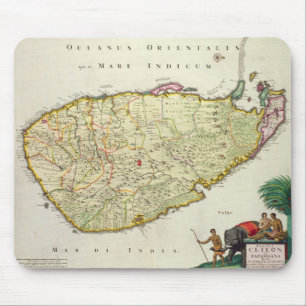Map of Ceylon according to Nicolas Visscher Mouse Mat