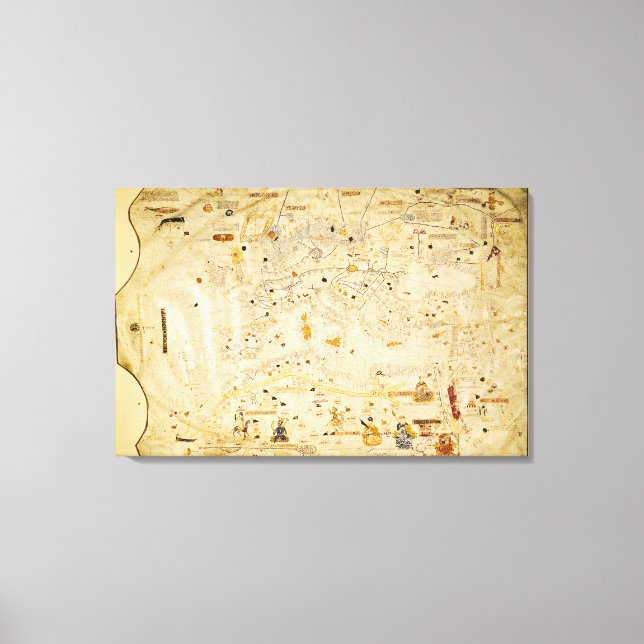 Map of Charles V, Map of Mecia Canvas Print (Front)