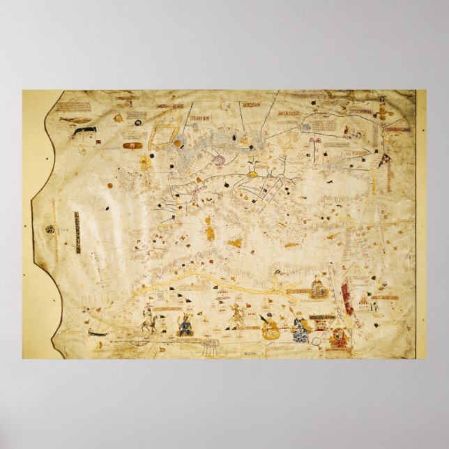 Map of Charles V, Map of Mecia Poster (Front)