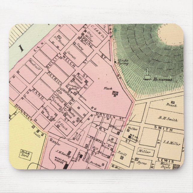 Map of Charleston, West Virginia Mouse Mat (Front)