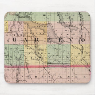Map of Charlevoix and Antrim counties, Michigan Mouse Mat