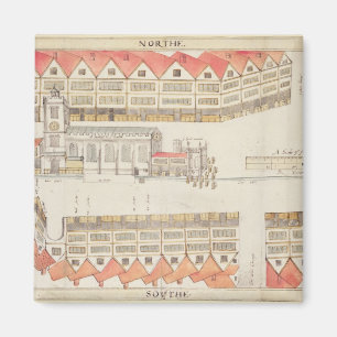 Map of Cheapside, London, 1585 Magnet