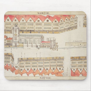 Map of Cheapside, London, 1585 Mouse Mat