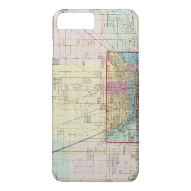 Map of Chicago Case-Mate iPhone Case (Back)