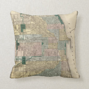 Map of Chicago City Cushion