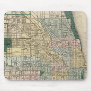 Map of Chicago City Mouse Mat