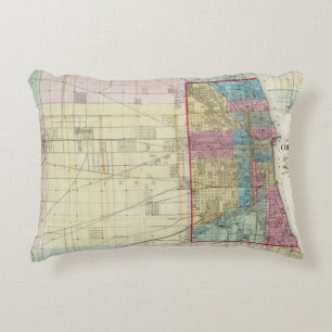 Map of Chicago Decorative Cushion