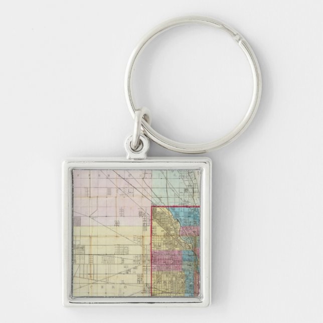 Map of Chicago Key Ring (Front)