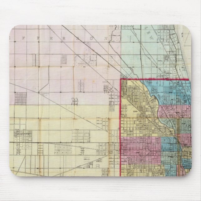 Map of Chicago Mouse Mat (Front)