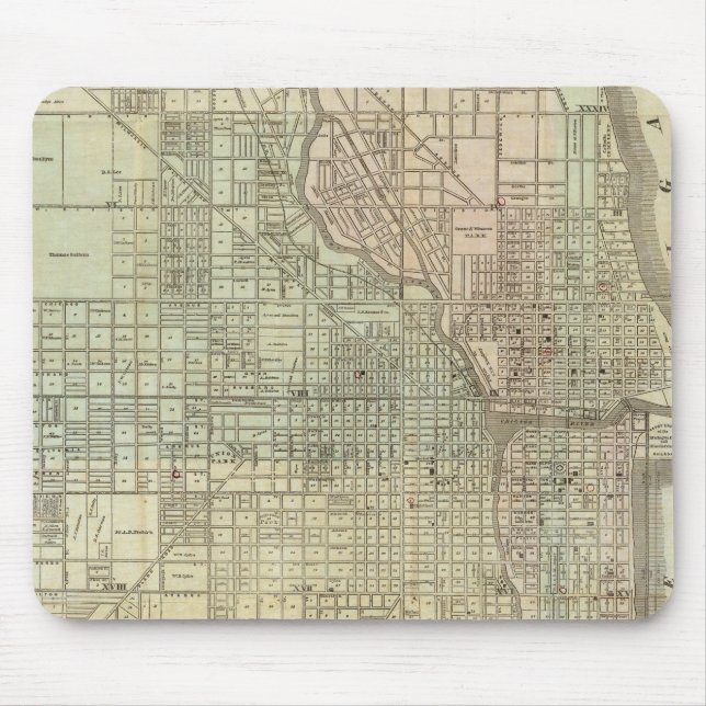 Map Of Chicago Mouse Mat (Front)