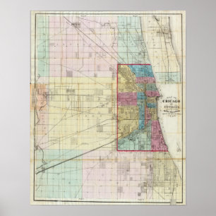 Map of Chicago Poster