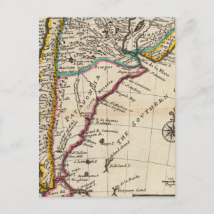 Map of Chilli, Patagonia, La Plata Postcard