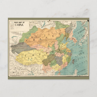 Map of China (1900) Postcard