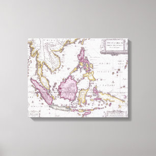 Map of China & Indonesia 1710 Canvas Print