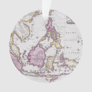 Map of China & Indonesia   1710 Ornament