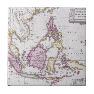 Map of China & Indonesia   1710 Tile