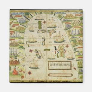 Map of China sea, facsimile of 'Miller Atlas' Magnet