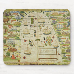 Map of China sea, facsimile of 'Miller Atlas' Mouse Mat
