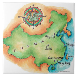 Map of China Tile