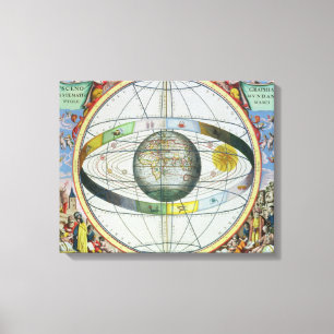 Map of Christian Constellations, from 'The Celesti Canvas Print