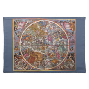 Map of Christian Constellations, Southern Skies Placemat