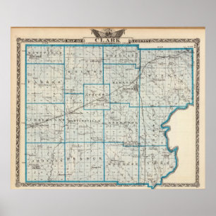 Map of Clark County Poster