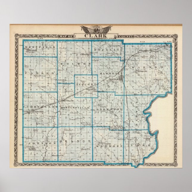 Map of Clark County Poster (Front)