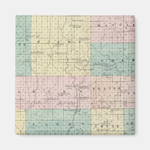 Map of Clark County, State of Wisconsin Magnet