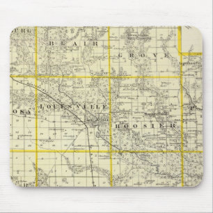 Map of Clay County, Flora and Louisville Mouse Mat