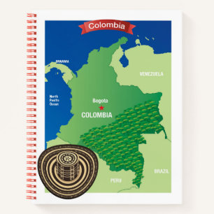Map of Colombia Notebook