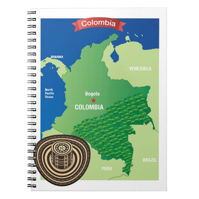 Map of Colombia Notebook (Front)