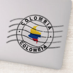 Map of Colombia, Postal Passport Stamp