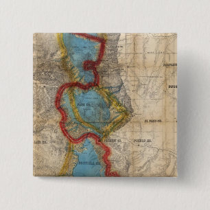 Map of Colorado Territory 15 Cm Square Badge